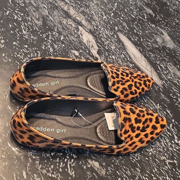BRAND NEW MADDEN GIRL LEOPARD PRINT SLIP ON WOMEN'S LOAFERS - Picture 4 of 16